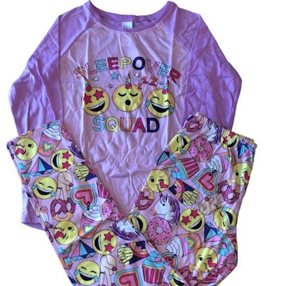 The Children's Place Girl's 2 Piece Pajama Set L 10/12 Sleepover Squad NIP New - Picture 1 of 4